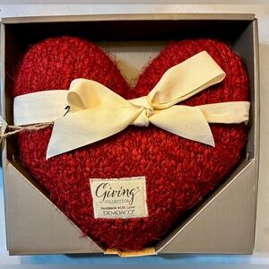 Demdaco Giving Collection Cranberry Red Heart Weighted Pillow